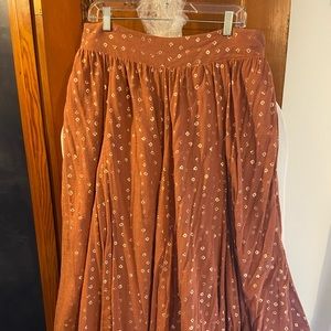Anthropologie Kaley Shimmer Maxi Skirt